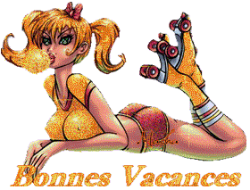 Gifs Bonnes vacances fille
